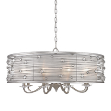  1993-8 PS - Joia 8 Light Chandelier in Peruvian Silver with Sterling Mist Shade